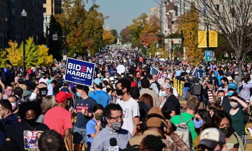 Rakyat Berpesta di Jalanan Sambut Kemenangan Joe Biden